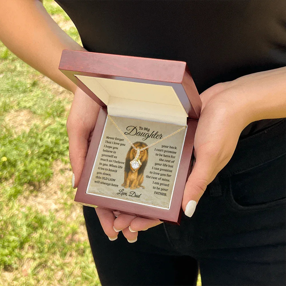 To My Daughter Necklace - "Never Forget That I Love You" - Giftinum
