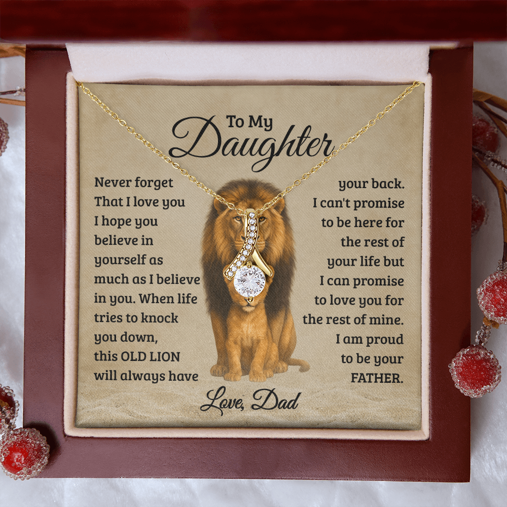 To My Daughter Necklace - "Never Forget That I Love You"