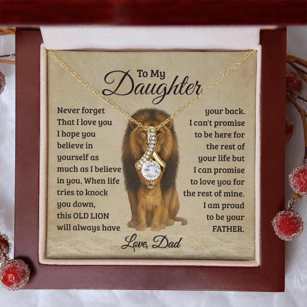 To My Daughter Necklace - "Never Forget That I Love You" - Giftinum