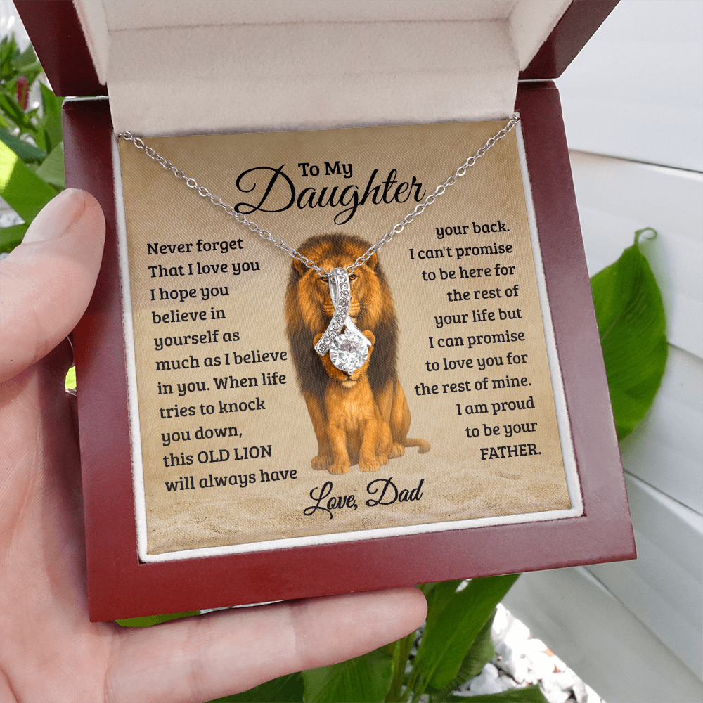 To My Daughter Necklace - "Never Forget That I Love You"