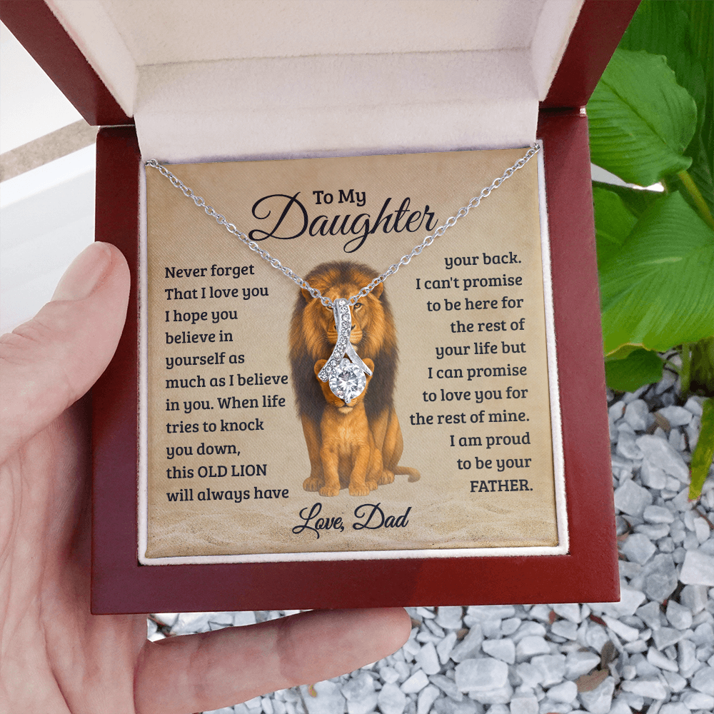 To My Daughter Necklace - "Never Forget That I Love You"