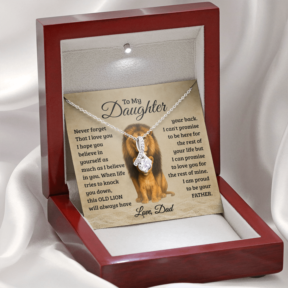 To My Daughter Necklace - "Never Forget That I Love You"