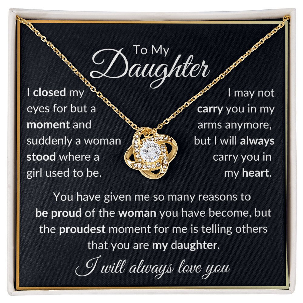 Daughter Necklace "Closed My Eyes"