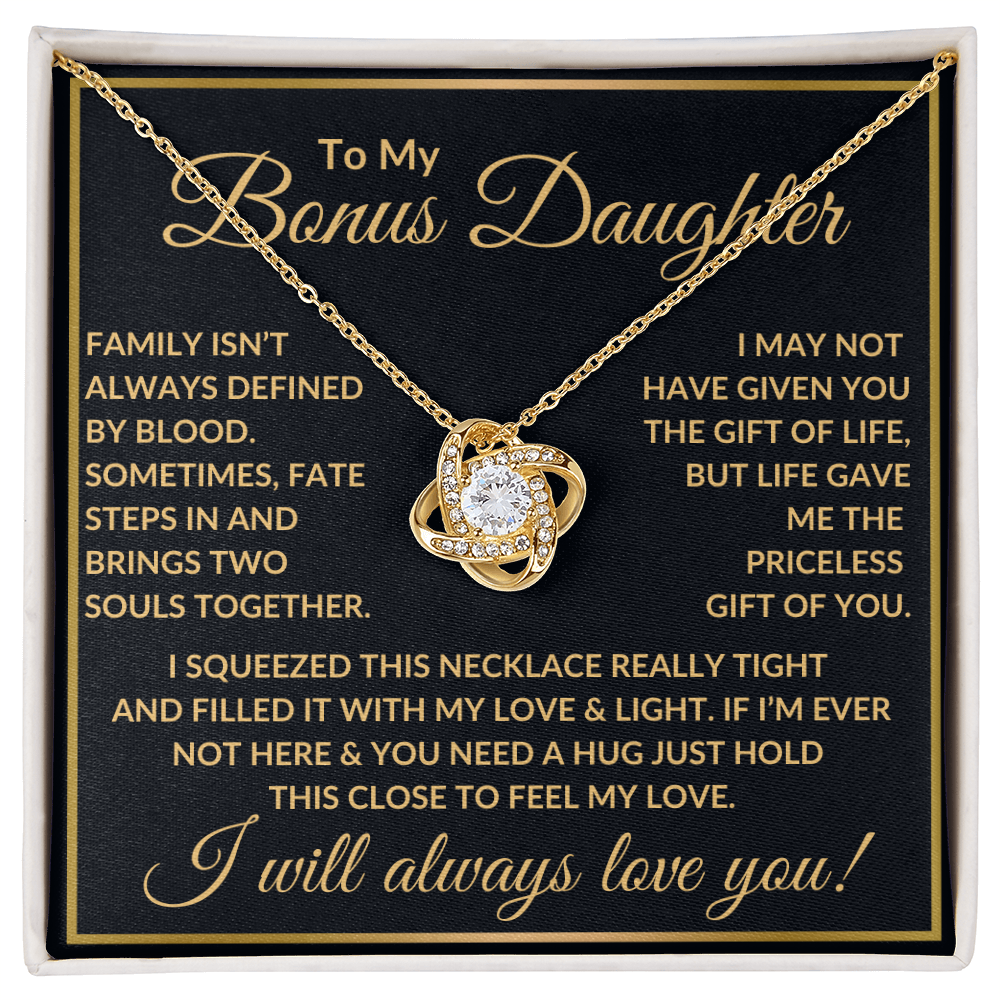 Bonus Daughter Necklace - Family Isn't Defined By Blood