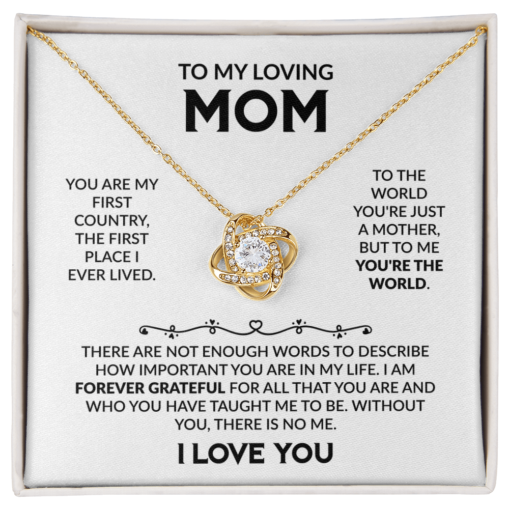 To My Loving Mom Necklace - I Am Forever Grateful