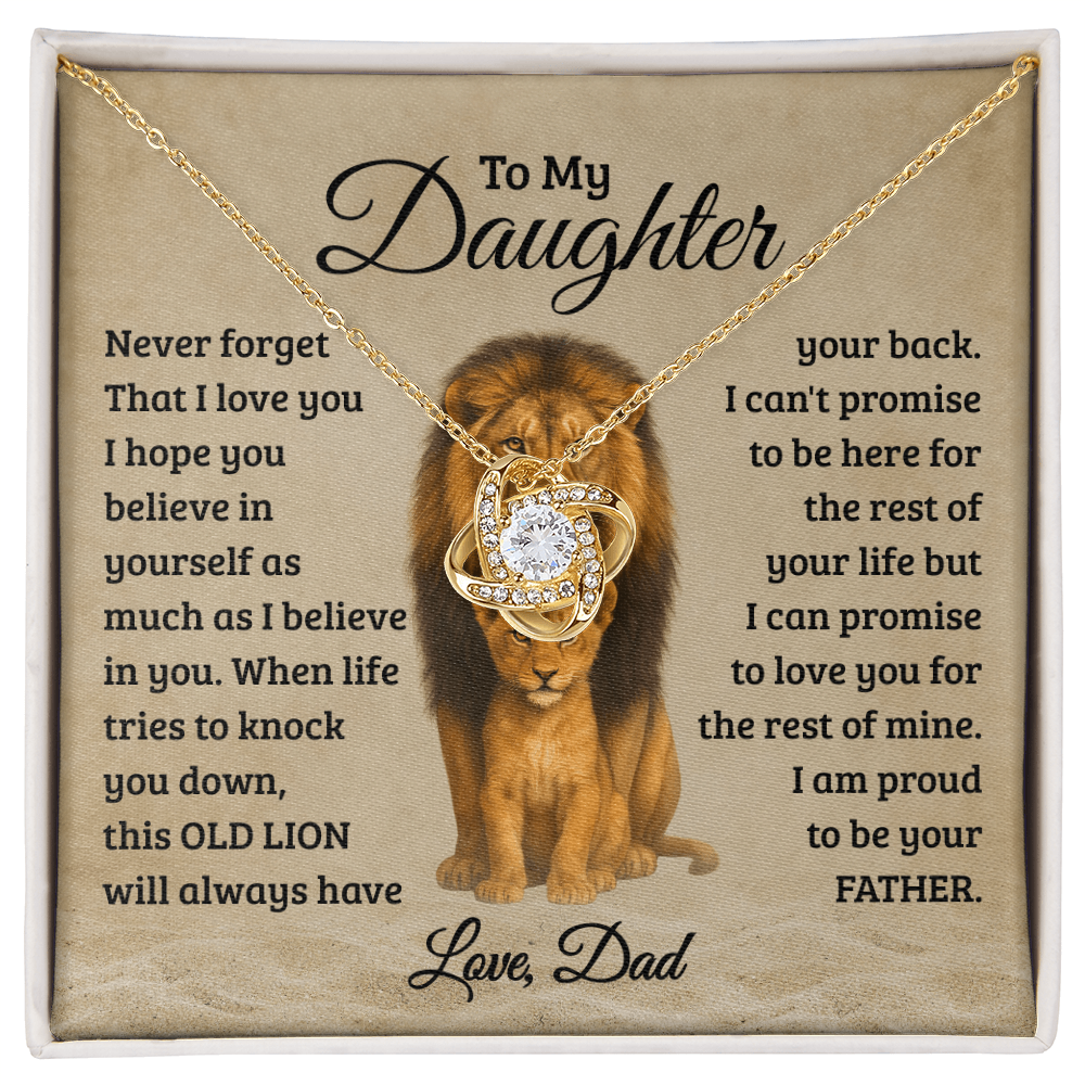 To My Daughter Necklace - "Never Forget That I Love You"