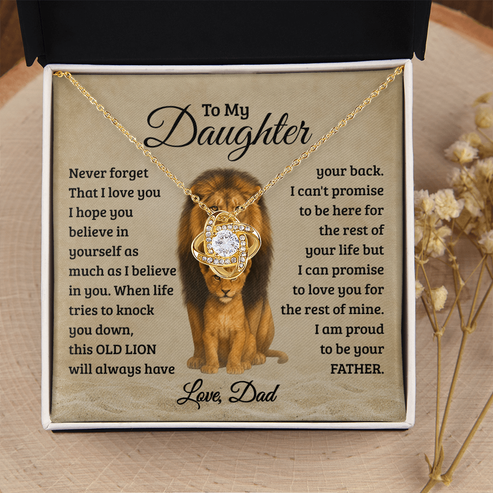 To My Daughter Necklace - "Never Forget That I Love You"