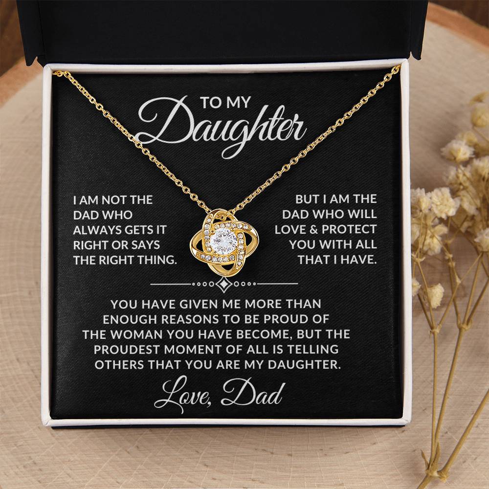 To My Daughter Love Dad Necklace - Love & Protect You