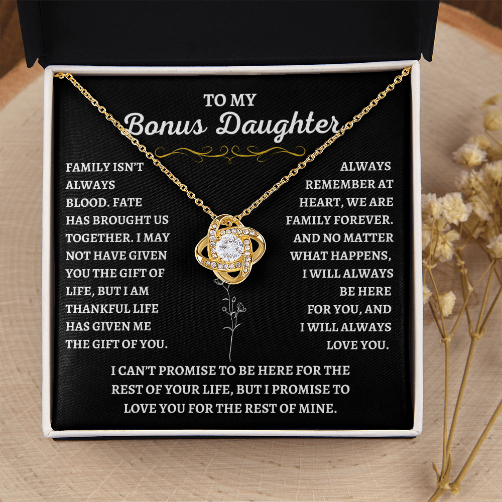 To My Bonus Daughter - Gift of Life Necklace