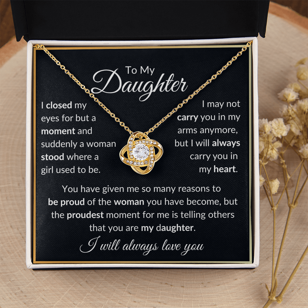 Daughter Necklace "Closed My Eyes"