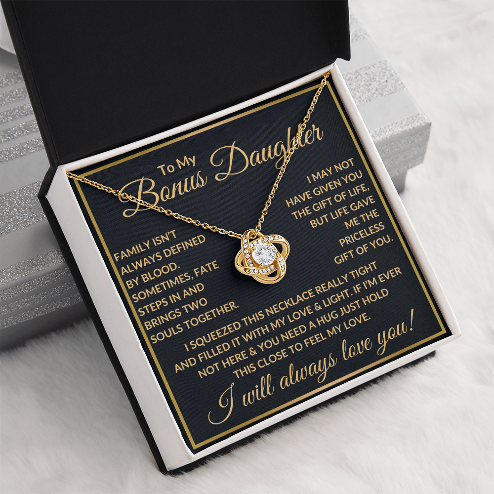 Bonus Daughter Necklace - Family Isn't Defined By Blood