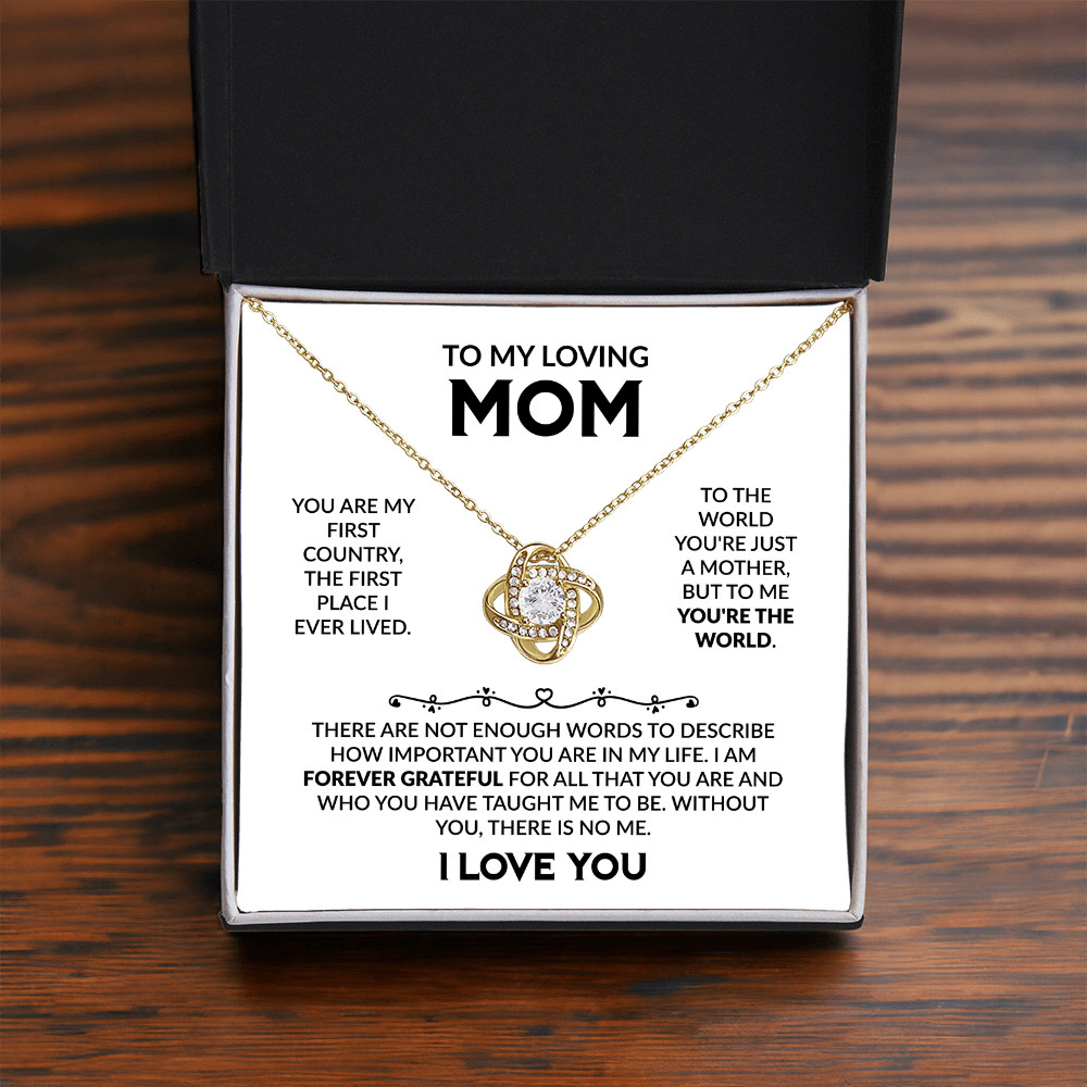 To My Loving Mom Necklace - I Am Forever Grateful