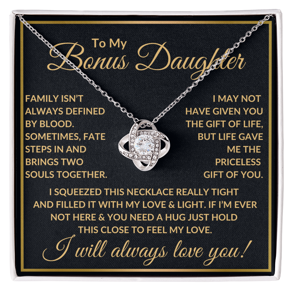 Bonus Daughter Necklace - Family Isn't Defined By Blood
