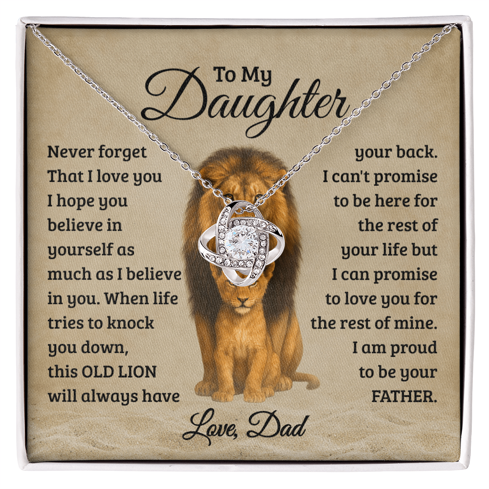 To My Daughter Necklace - "Never Forget That I Love You"