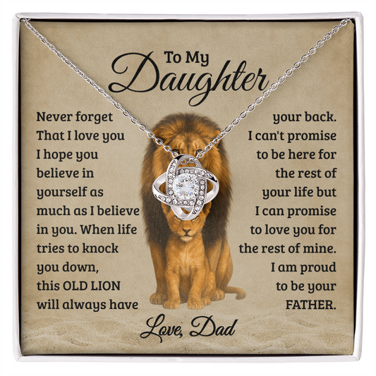 To My Daughter Necklace - "Never Forget That I Love You"