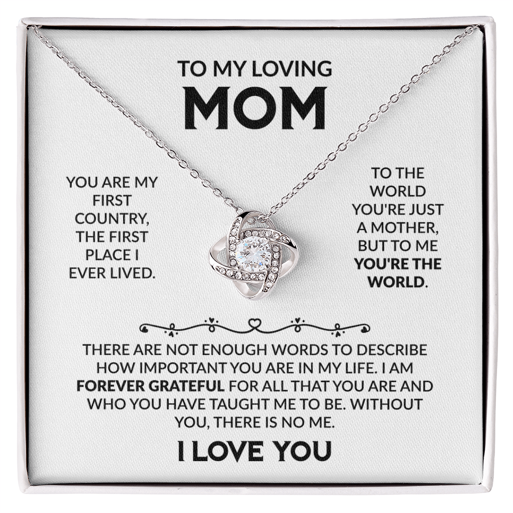 To My Loving Mom Necklace - I Am Forever Grateful