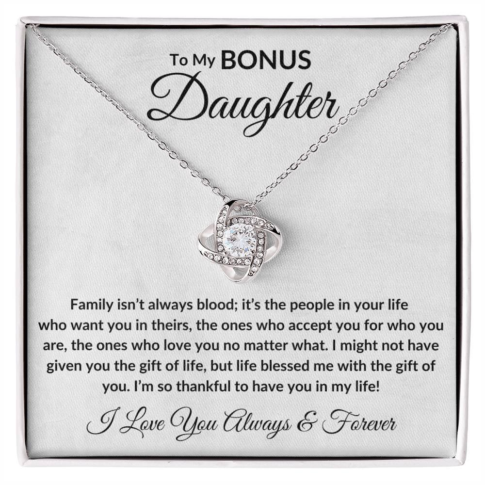 Family Isn’t Blood – Bonus Daughter Necklace - Giftinum
