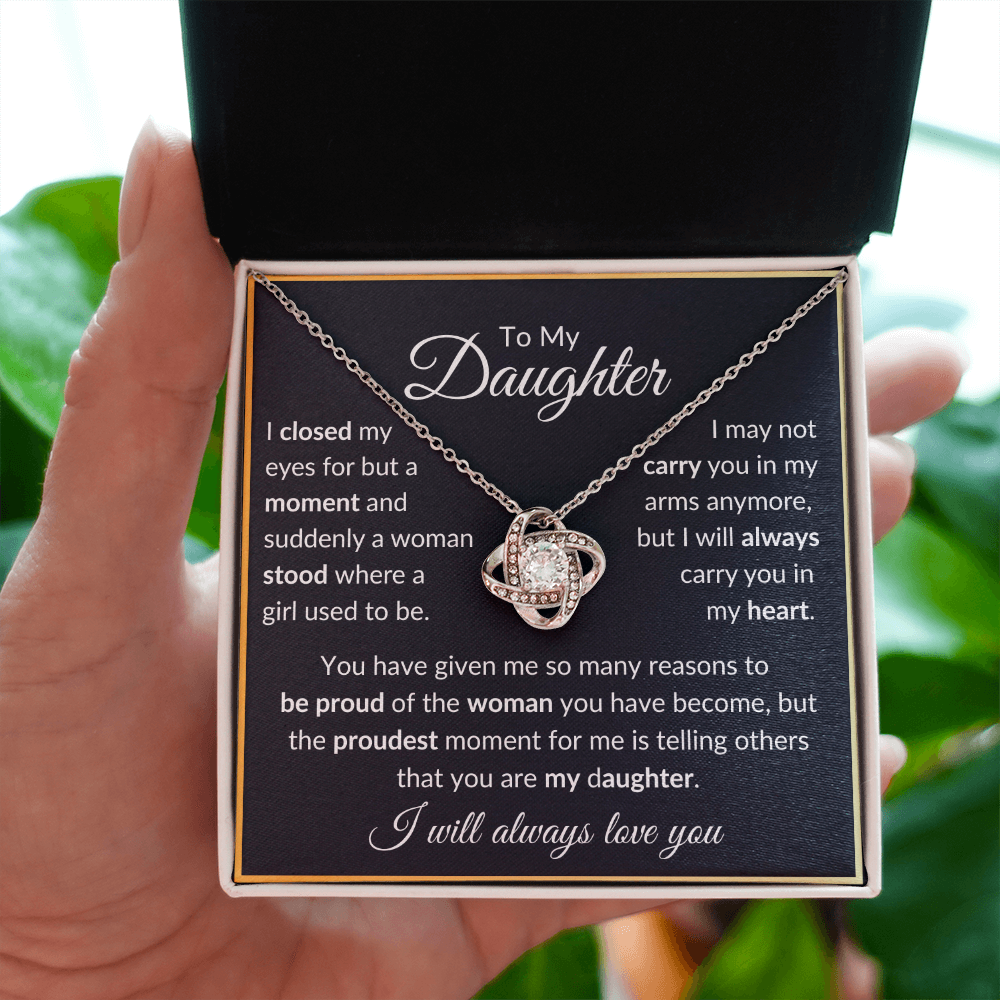 Daughter Necklace "Closed My Eyes"