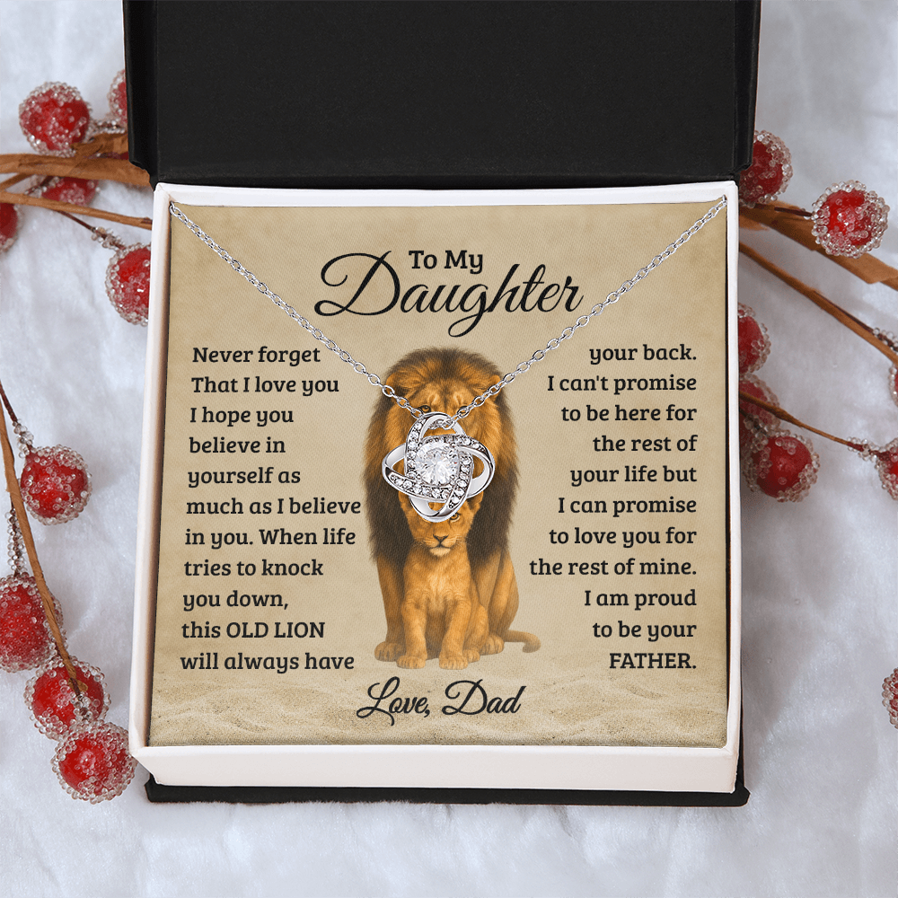 To My Daughter Necklace - "Never Forget That I Love You"