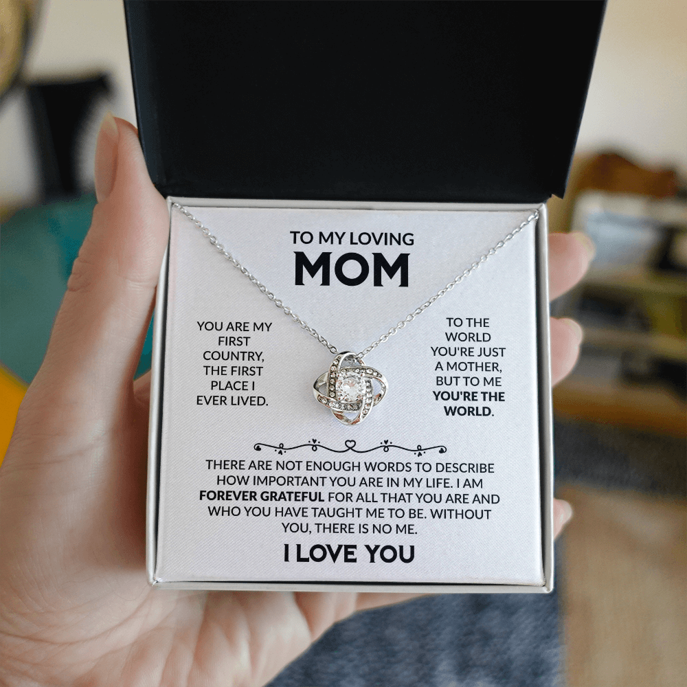 To My Loving Mom Necklace - I Am Forever Grateful