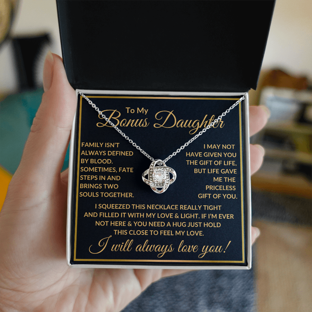 Bonus Daughter Necklace - Family Isn't Defined By Blood