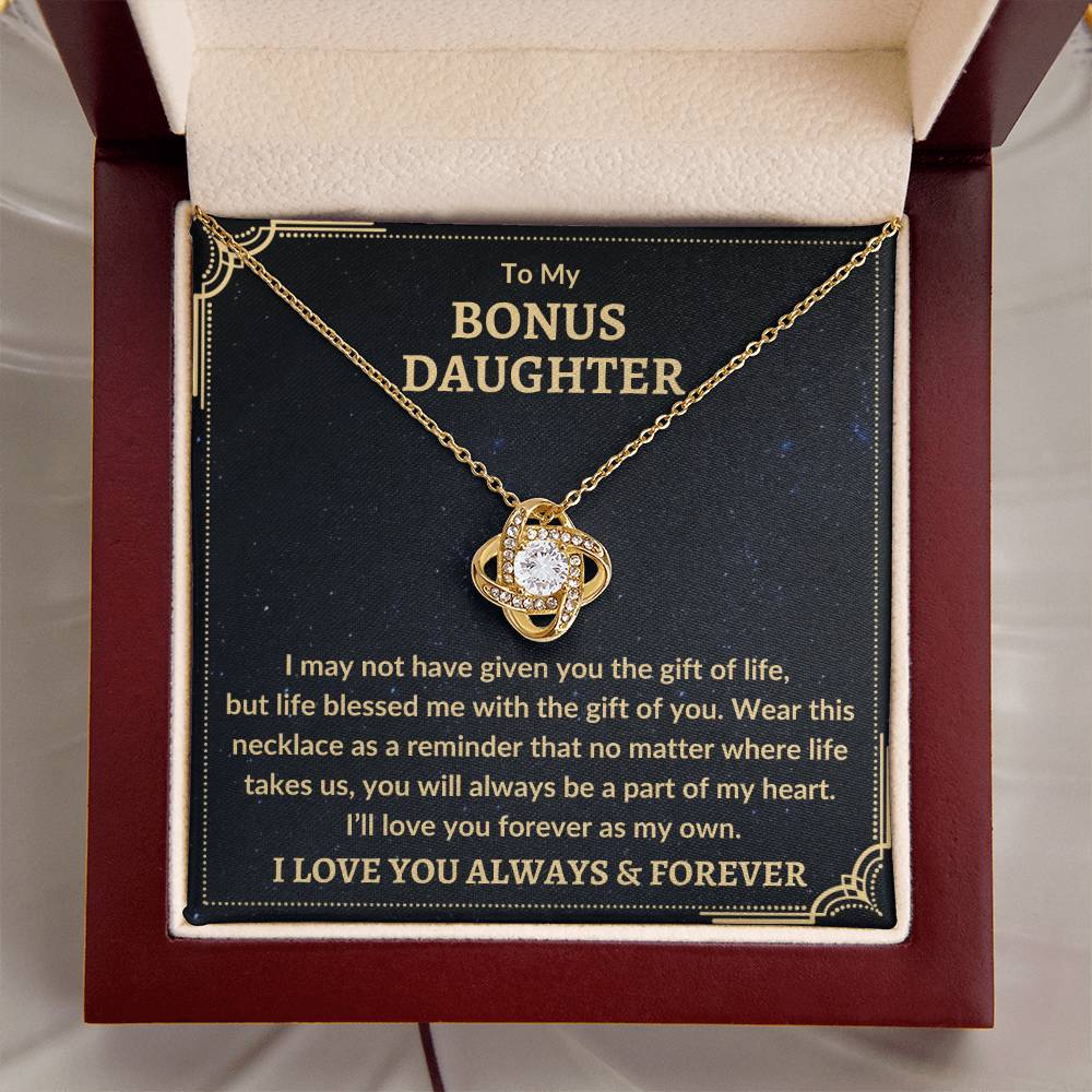 Bonus Daughter "Love You As My Own" G 14K White Gold Finish / Standard Box Jewelry Giftinum