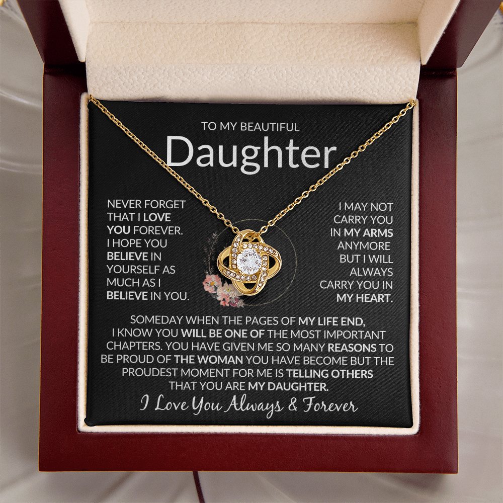 Beautiful Daughter Necklace - "Pages Of My Life End"