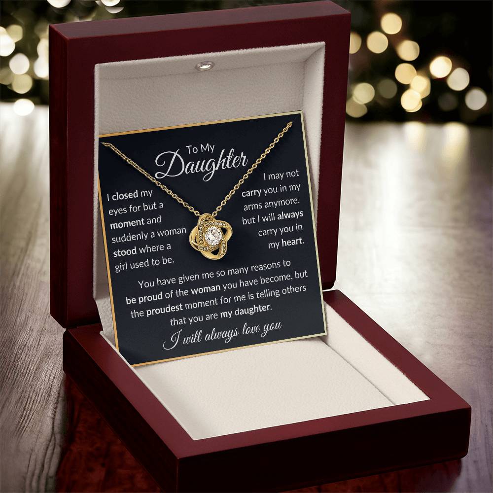Daughter Necklace "I Closed My Eyes"