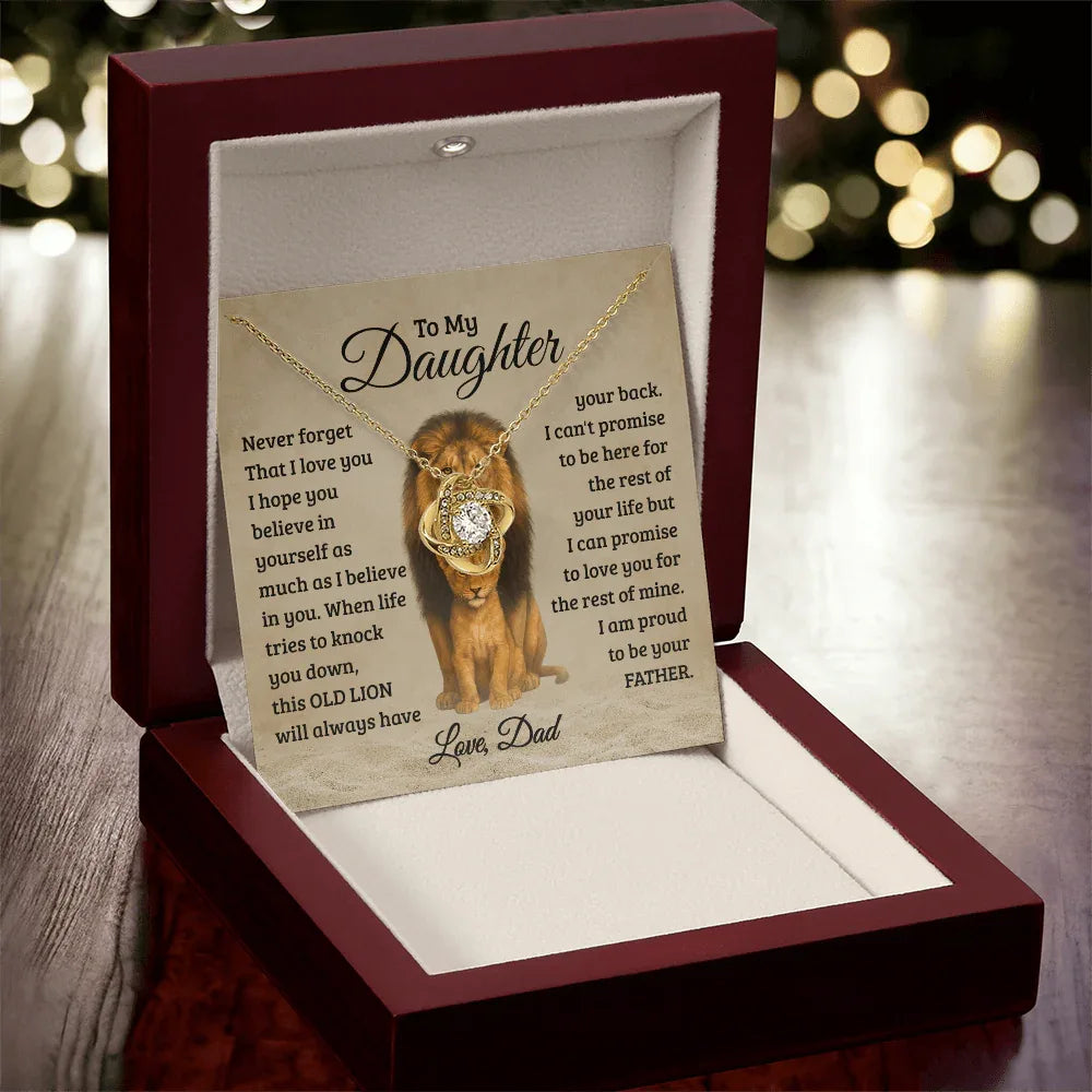 To My Daughter Necklace - "Never Forget That I Love You" - Giftinum