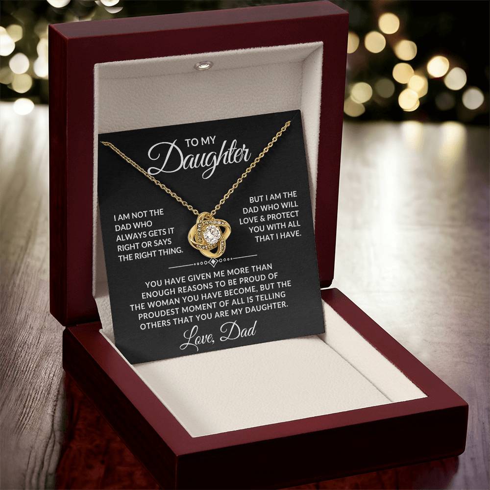 To My Daughter Love Dad Necklace - Love & Protect You