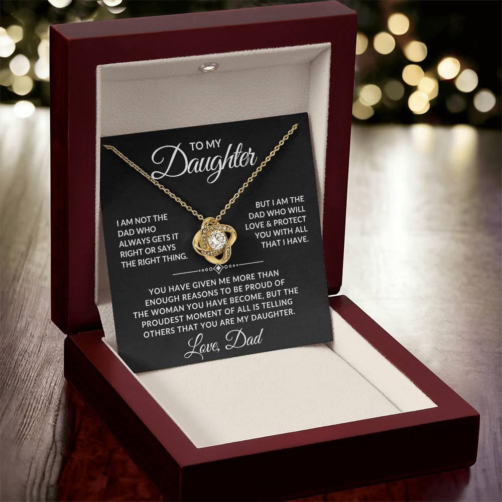 To My Daughter Love Dad Necklace - Love & Protect You - Giftinum