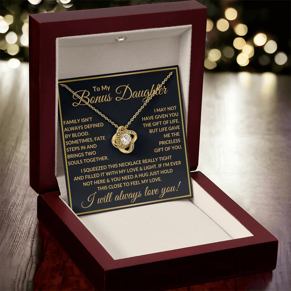Bonus Daughter Necklace - Family Isn't Defined By Blood - Giftinum