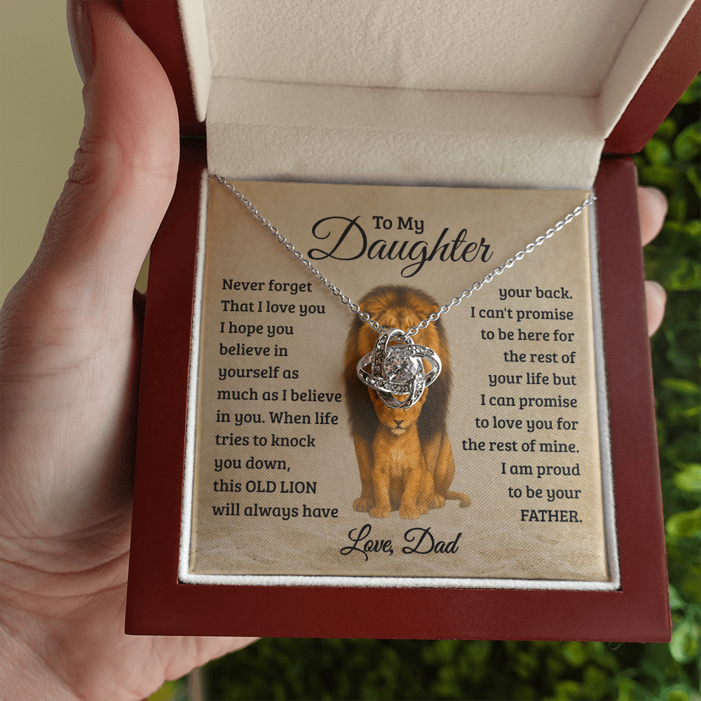 To My Daughter Necklace - "Never Forget That I Love You"
