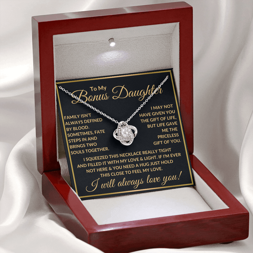 Bonus Daughter Necklace - Family Isn't Defined By Blood