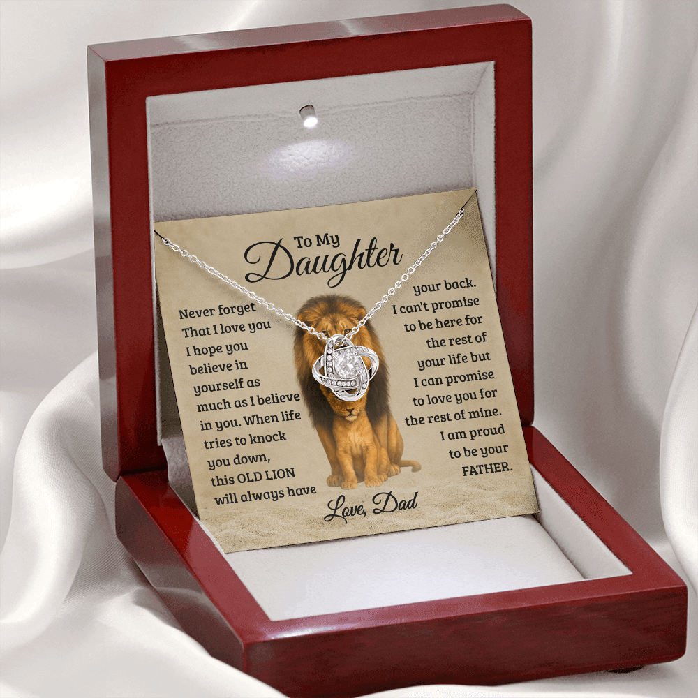 To My Daughter Necklace - "Never Forget That I Love You"