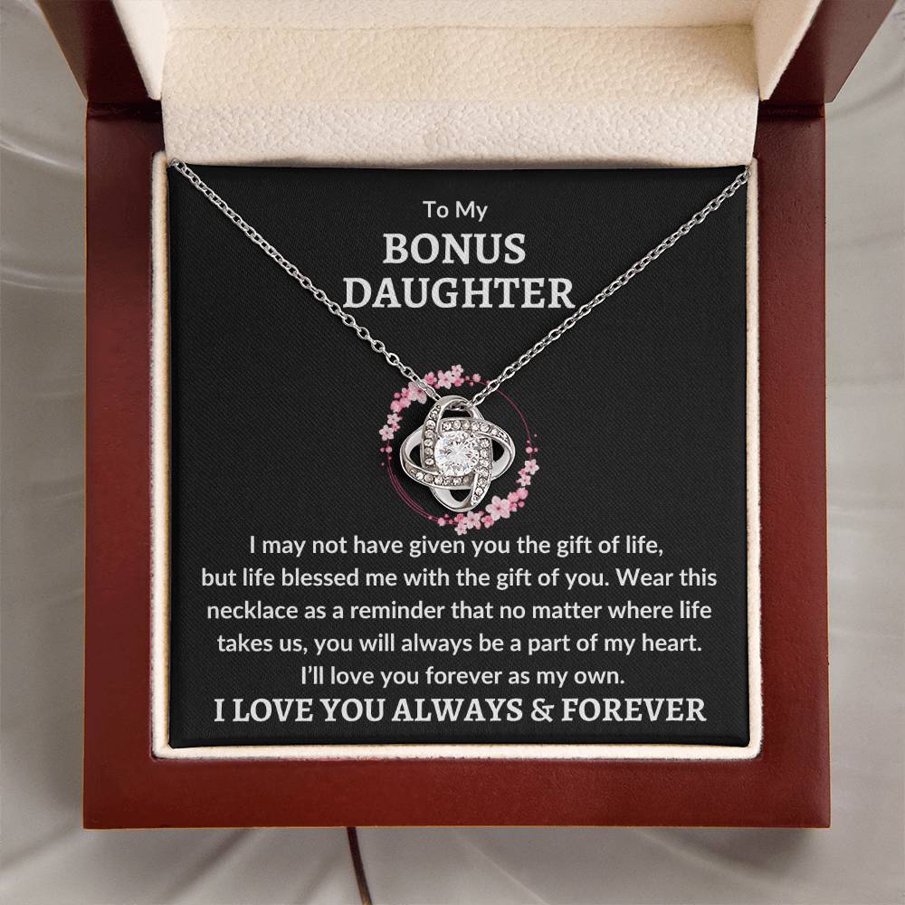 To My Bonus Daughter Necklace – I’ll Love You As My Own ❤️