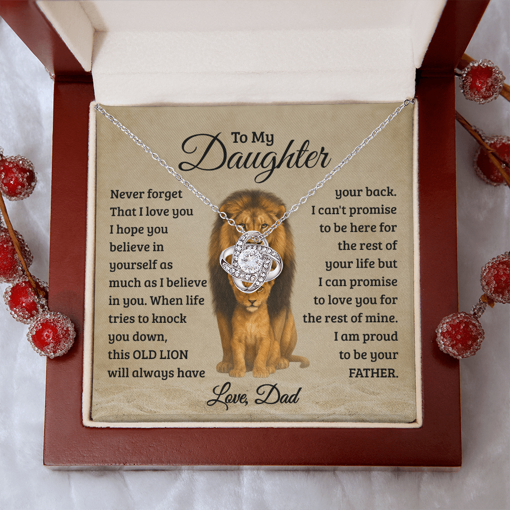 To My Daughter Necklace - "Never Forget That I Love You"