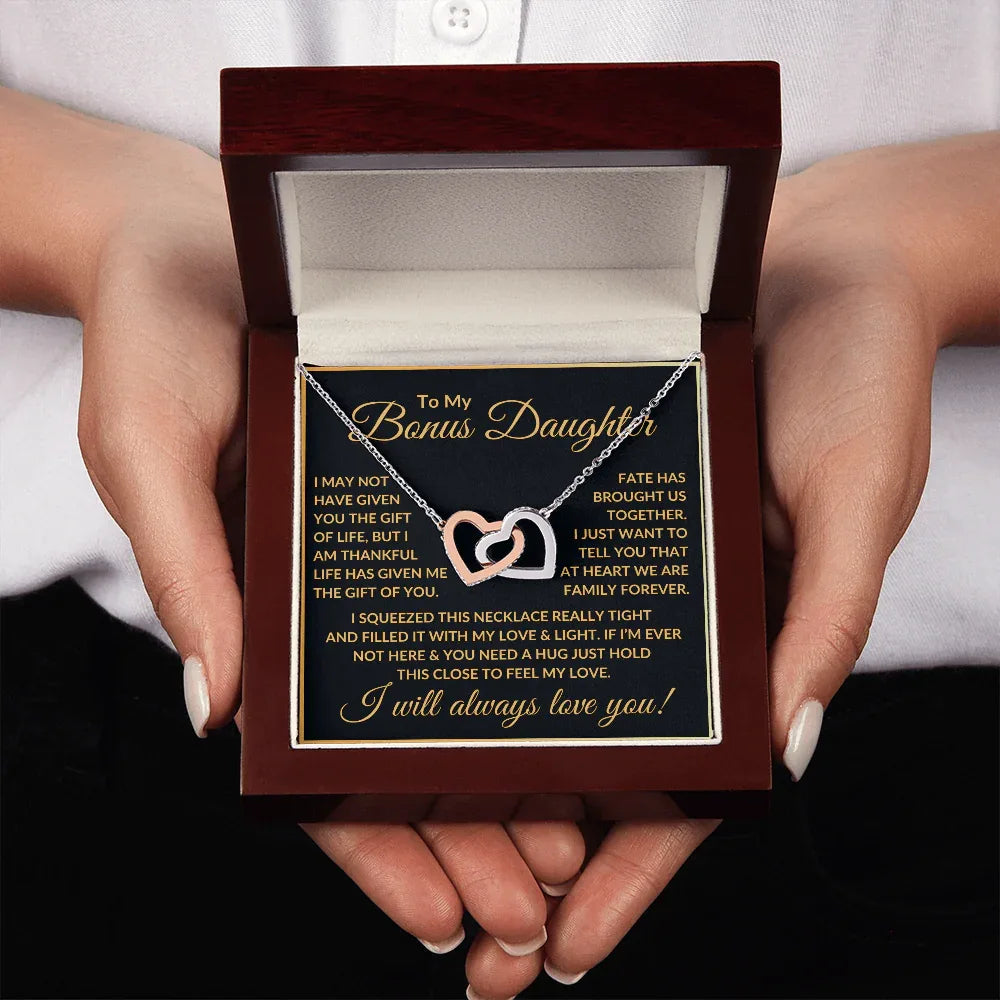 Bonus Daughter Necklace - "Life Gave Me The Gift Of You." - Giftinum