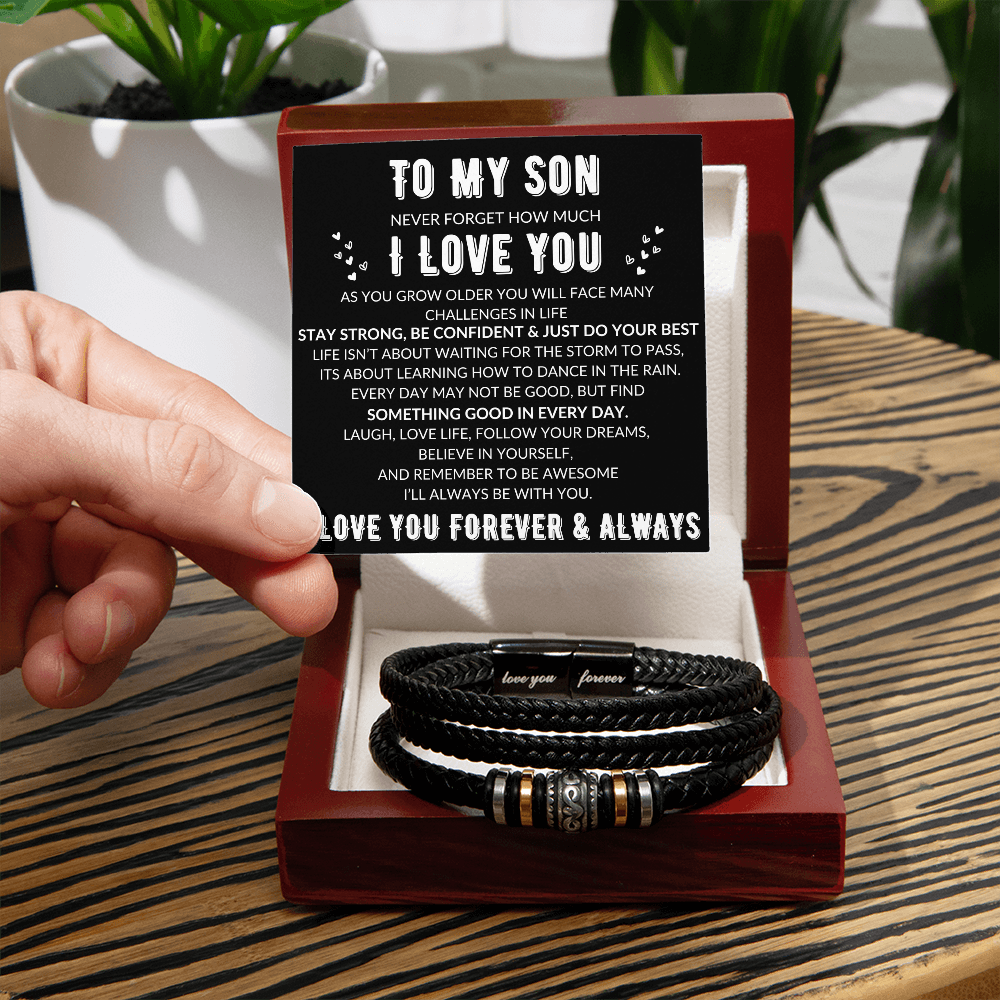 To My Son Bracelet - Never Forget