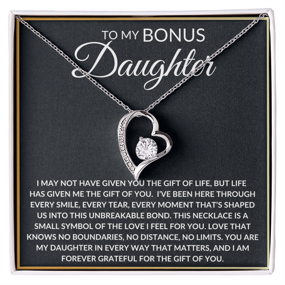 To My Bonus Daughter Necklace – A Symbol of Our Unbreakable Bond
