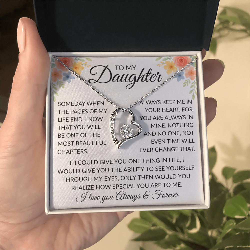 To My Daughter | Someday When the Pages of My Life End Necklace
