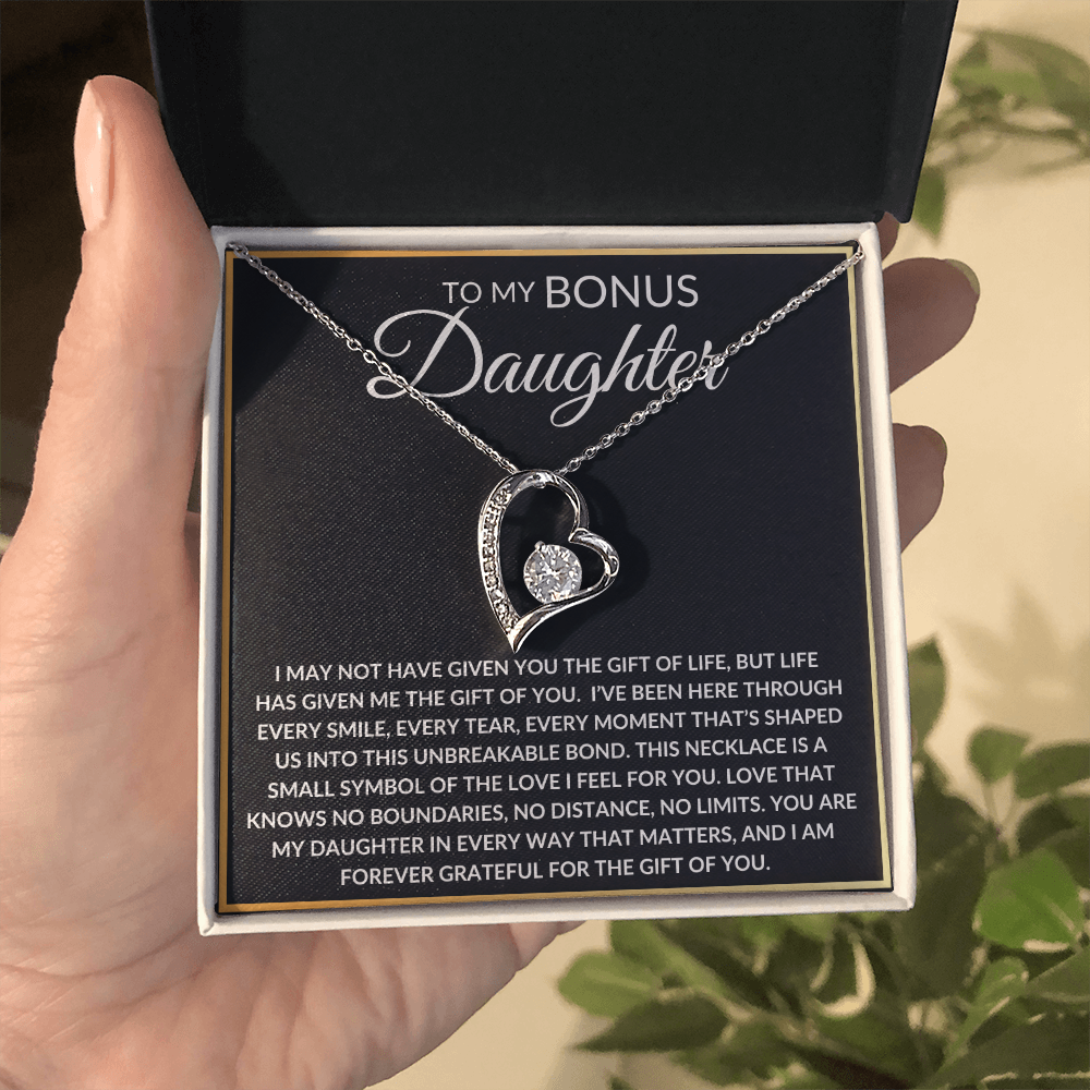 To My Bonus Daughter Necklace – A Symbol of Our Unbreakable Bond