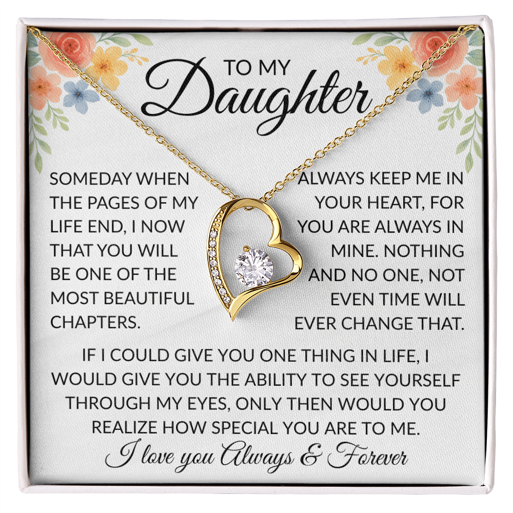 To My Daughter | Someday When the Pages of My Life End Necklace