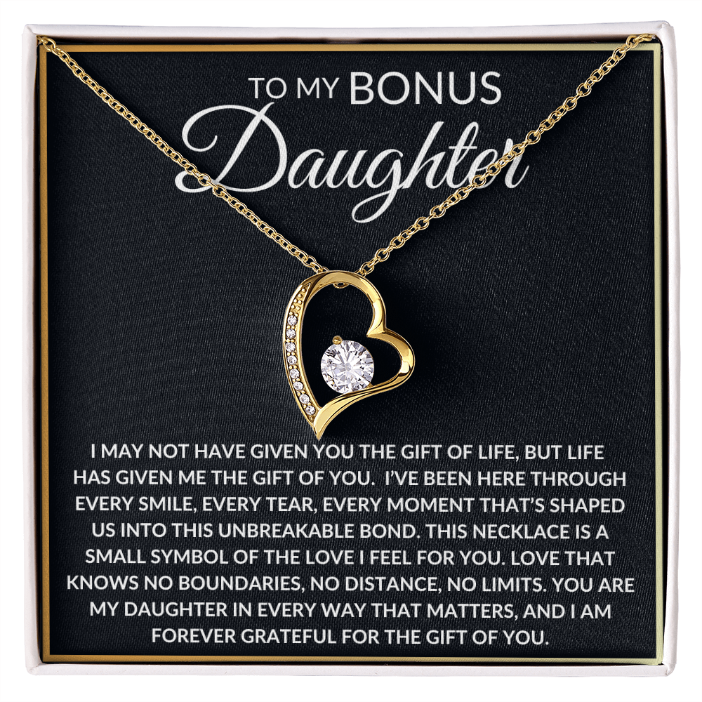 To My Bonus Daughter Necklace – A Symbol of Our Unbreakable Bond