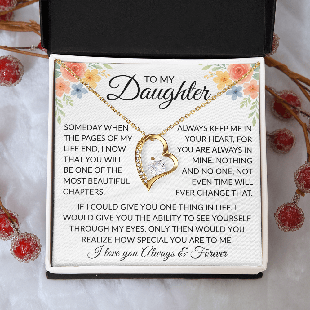 To My Daughter | Someday When the Pages of My Life End Necklace