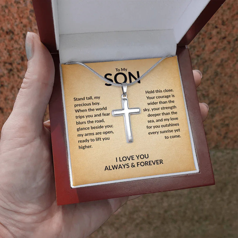Stand Tall Cross Necklace – Dad’s Daily Reminder. - Giftinum