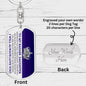 Badass Daughter Keychain - Straighten your crown Dog Tag with Swivel Keychain (Steel) / Yes Jewelry Giftinum