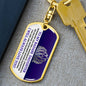 Badass Daughter Keychain | Straighten Your Crown Dog Tag with Swivel Keychain (Steel) / No Jewelry Giftinum