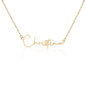 Badass Daughter Name Necklace | Straighten Your Crown - B Polished Stainless Steel / Standard Box Jewelry Giftinum