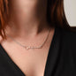 Badass Daughter Name Necklace | Straighten Your Crown - B Polished Stainless Steel / Standard Box Jewelry Giftinum